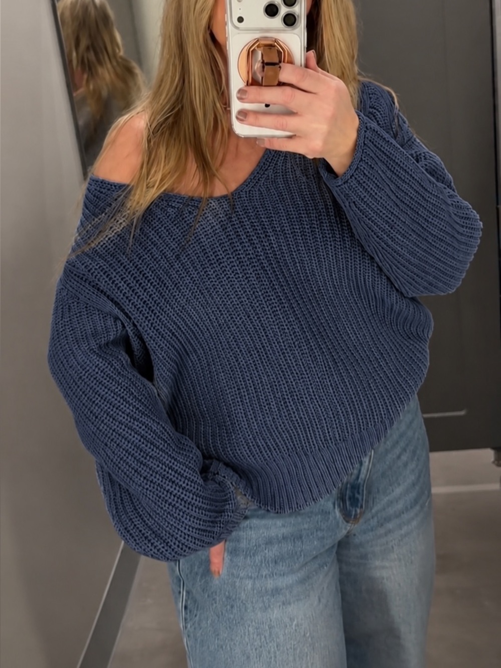 Target Universal Thread Navy Knit sweater blue
